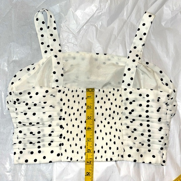 Express Black and White Polka Dot Crop Top size S - Picture 5 of 5